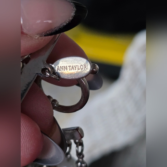 Anne Taylor multi strand metal faux pearl toggle clasp necklace - Picture 8 of 8